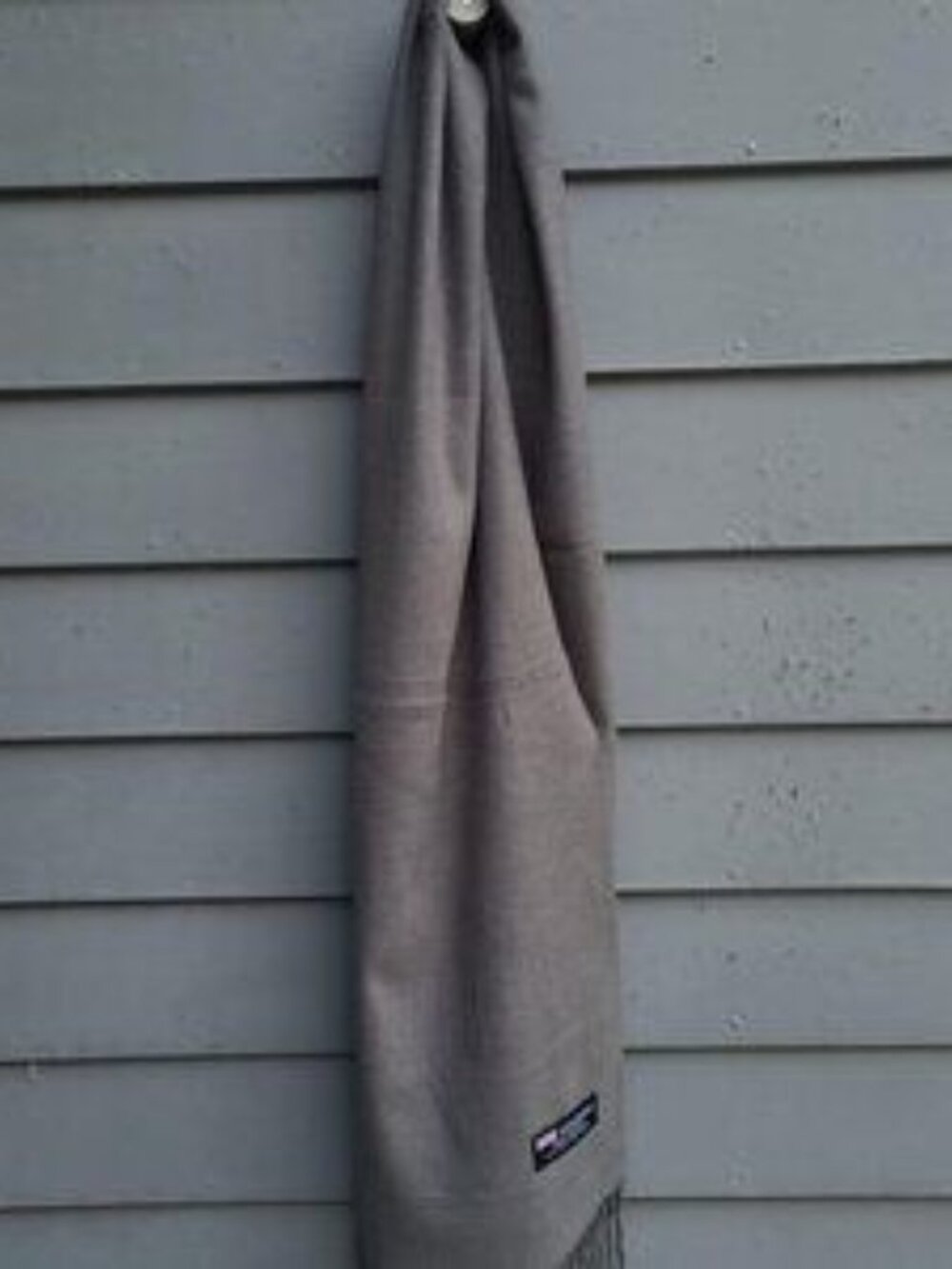 100% Cashmere Solid Gray Scarf made in Scotland NEW